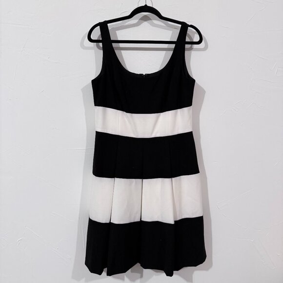 Lauren by Ralph Lauren Dress, Size 12, Black & White, Polyester/Viscose Blend - Picture 1 of 5